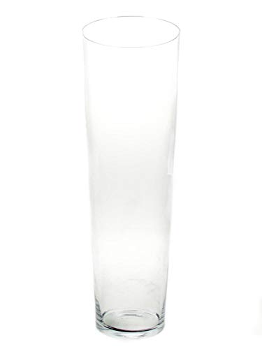 INNA-Glas AMNA Air Conical florero de vidrio para suelo, transparente, 70cm, Ø19cm - Florero de vidrio - Florero de vidrio