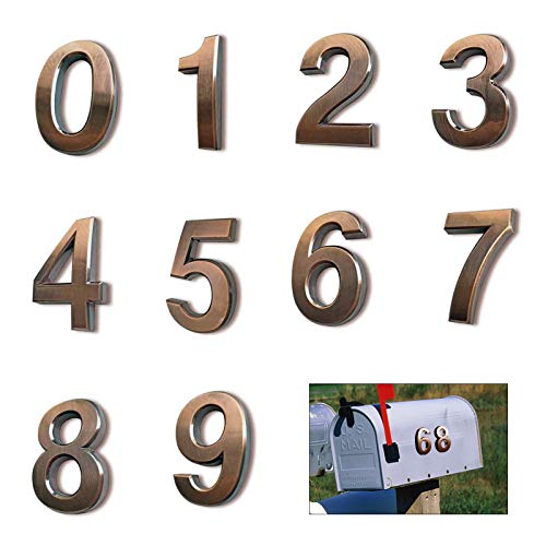 KAILEE, 10 Uds., números de buzón 0-9, números exteriores adhesivos, 5x3,5 cm, números de puerta de casa de Hotel, placa de número de dirección, señal de etiqueta