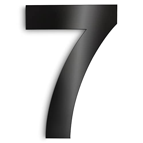 ANLICAE Número de casa de acero inoxidable Número de calle y letra Color negro antracita oscuro Estructura con recubrimiento de polvo fino Fácil de instalar Altura 203 mm (Número 7)