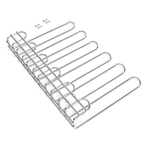 EMUCA - Portavasos de 5 líneas para mueble, Portavasos para baldas o barras, 320 mm, acero cromado