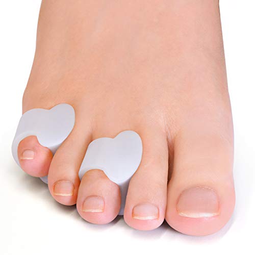 Welnove - Separadores de dedos de gel, espaciadores de dedo pequeño del pie, almohadillas para evitar el frotamiento y aliviar la presión (paquete de 12)
