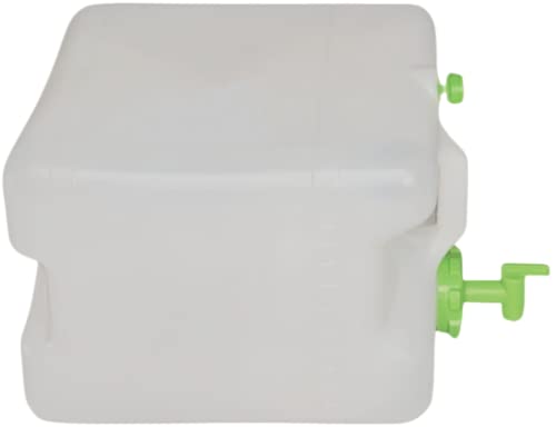 AC - Bidón de plástico con grifo para alimentos 26 litros, depósito de agua, garrafa de plástico, vaso, recipiente de agua, dispensador, recipiente, balde 29x28x39 cm