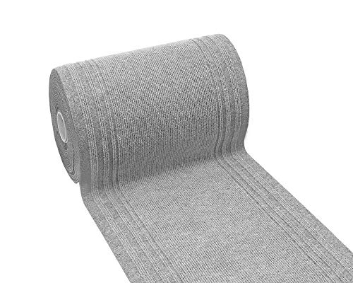 Alfombra antideslizante Emmevi, por metro, h67 cm, alfombra absorbente, gris claro