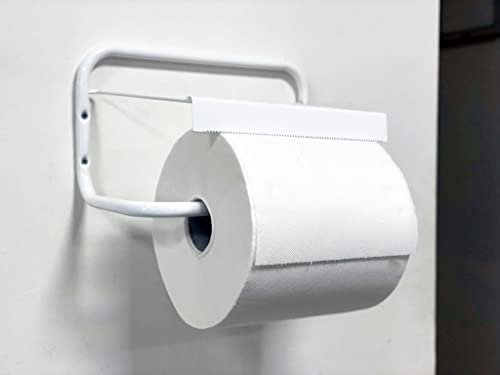 Tecnokit: Dispensador de papel de pared, accesorios de montaje y uso incluidos, blanco, para rollos de 29 cm, 40 x 30 x 16 cm