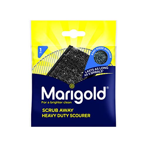 MARIGOLD Scrub Away - estropajo de acero inoxidable (20 paquetes de 1), gris, 11 x 1,8 x 15,5 cm