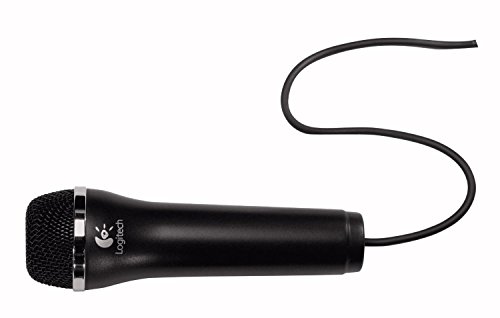 Micrófono USB con cable negro Logitech Konami para Wii PS2 PS3 XBox 360 y PC, ideal para We Sing, Lips, Guitar Hero y más
