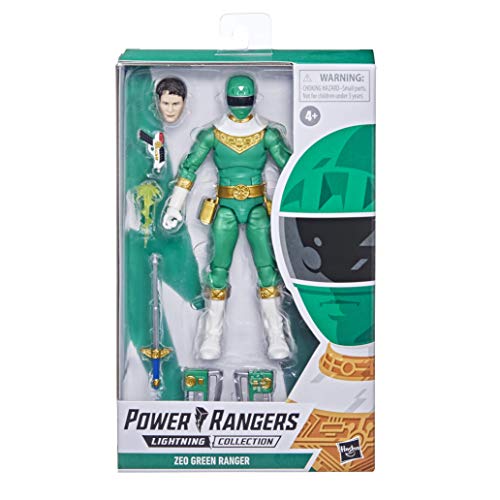 Power Rangers Lightning Collection Zeo IV Green Ranger Premium Figura de acción coleccionable de 6 pulgadas con accesorios