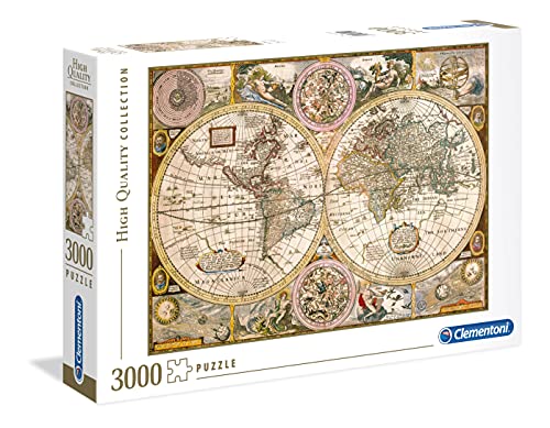 Clementoni - Puzzle 3000 piezas Mapa antiguo, puzzle para adultos (33531)