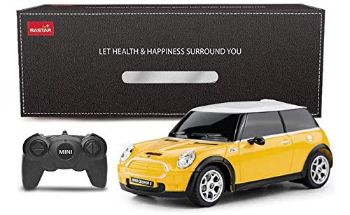 RASTAR Mini Cooper S Amarillo 1:24 RC Coche de juguete, coche de control remoto, regalo para niños (amarillo)