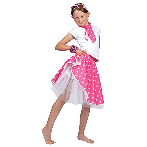Falda Unknown Rock n Roll para disfraz de niña |  color rosa