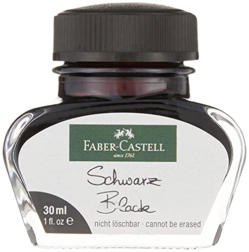 Faber-Castell - Tintero, color Negro Tintenglas 30 ml