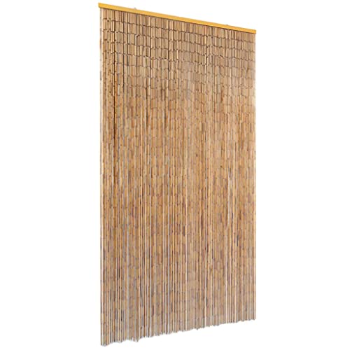 vidaXL Cortina de bambú para puerta mosquitera 100x200 cm protección contra mosquitos