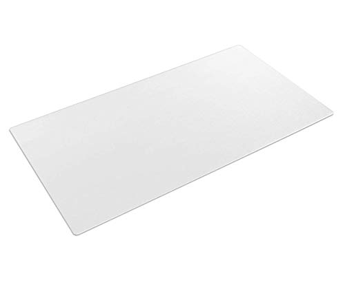 Almohadilla de escritorio transparente, 90 x 40cm antideslizante PVC tapete de escritura, bordes redondos, impermeables, almohadilla protectora de escritorio