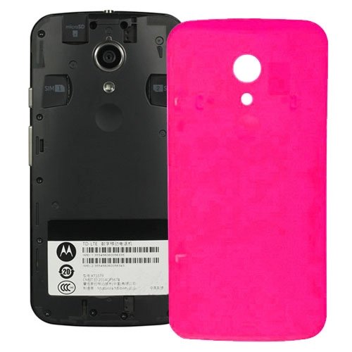 Reemplazo de la cubierta trasera de la batería de la caja del teléfono celular para Motorola Moto G Smartphone (2da generación) XT1063 / XT1068 / XT1069 (Color : Magenta)