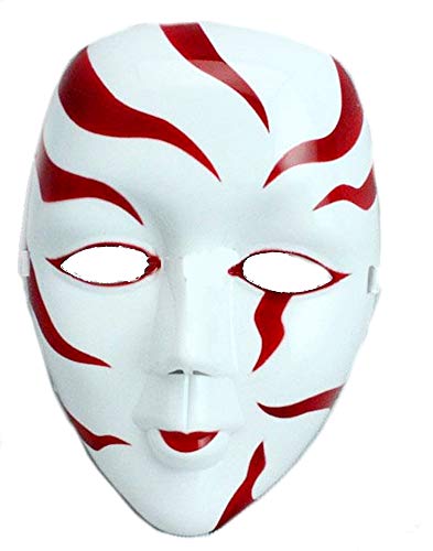 Máscara veneciana para mujer Inception Pro Infinite Zebra decorada en rojo y blanco Idea de regalo de aniversario de Navidad
