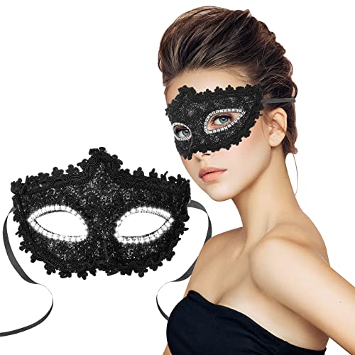 Máscara de la dama de la suerte, fiesta de metal veneciano