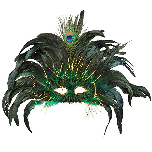 Boland BOL00265 Máscara de Carnaval de Pavo Real de Río con Plumas