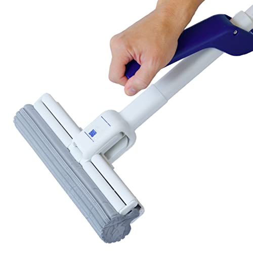 CleanAid OneTouch Magic Mop para suelos lisos - Fregona de esponja de PVA ultra absorbente y escurrible - Limpia sin mojarse ni ensuciar las manos - Apto para mascotas