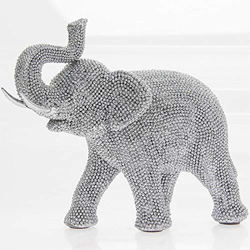 Figura de elefante en plata brillante de la colección Leonardo
