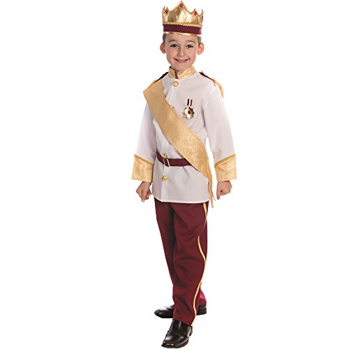 Dress Up America Disfraz de príncipe real para niño, multicolor, talla L, 12-14 años (839-L)