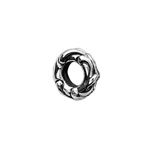 NKlaus 925 plata esterlina barba medieval anillo bellota pelo joyería rastas cuentas 6985