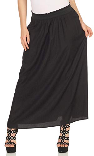 Onlvenedig Paperbag Falda larga para mujer Only Wvn Noos Falda, Negro (Black Black), 42 (Talla del fabricante: Grande)