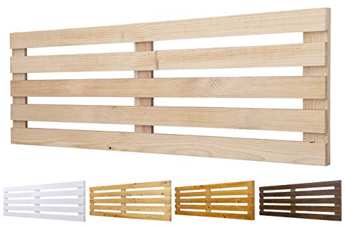 Tablero de madera maciza Mod.  Persiana veneciana para camas de 80cm, 90cm, 110cm, 135cm, 150cm.  Herrajes incluidos CIA (160cm X 60cm, Crudo)