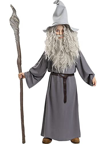 Funidelia |  Gandalf - Disfraz oficial de El señor de los anillos para niño Talla 10-12 años ▶ El señor de los anillos, Películas y series, El hobbit, Magos - Color: Gris / Plata