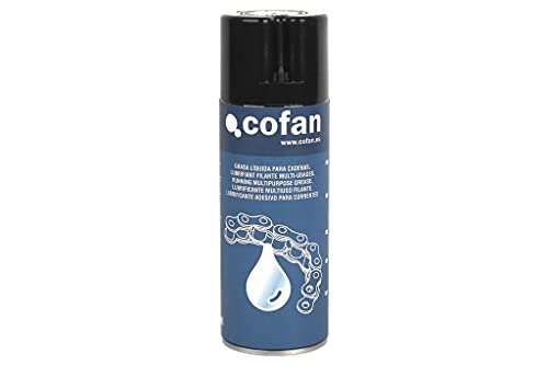 Cofan Grasa adhesiva para cadenas 400 ml |  Lubricante líquido |  Con aditivos que le confieren propiedades anticorrosivas y antidesgaste