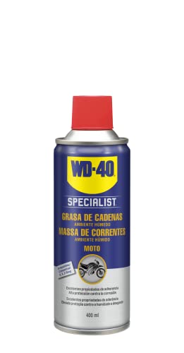 WD-40 34788 Especialista en motocicletas - Grasa para cadenas en entornos húmedos - Spray 400ml