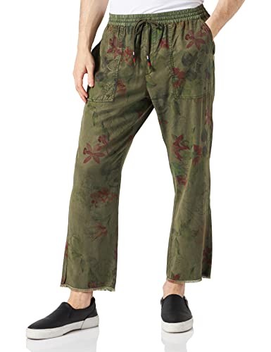 Desigual Pantalones para Mujer_Mickey Camo Casual Pantalones, Verde, M