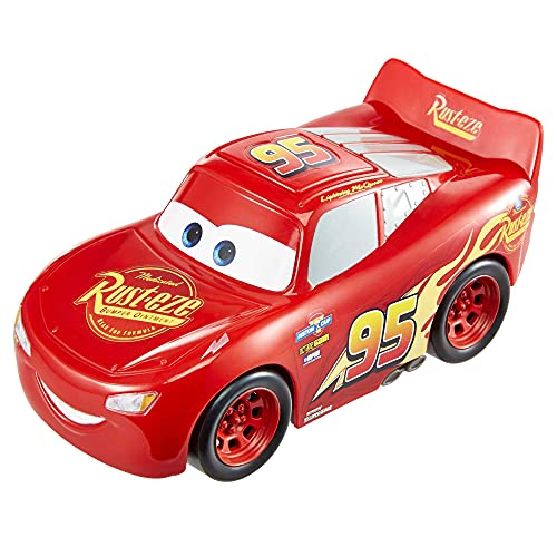Cars Lightning McQueen Track Talkers Coche de juguete con sonidos, juguete para mayores de 3 años (Mattel GXT29)