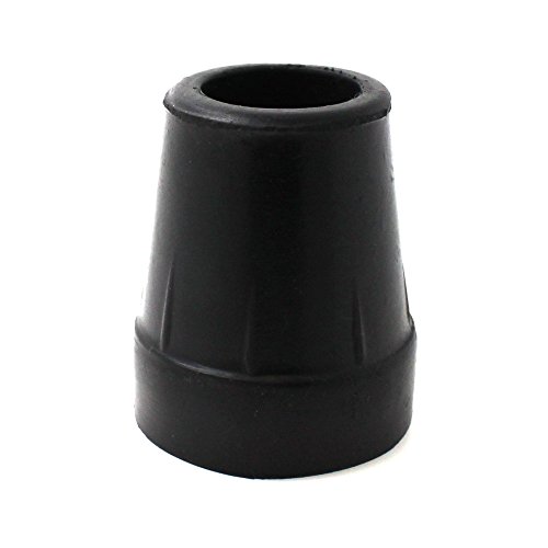 4x Cantidad: Puntas de poste de goma de 19 mm - Negro - De Lifeswonderful®