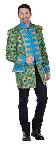 Mottoland GmbH Disfraz de hombre Abrigo de pavo real Payton Disfraz de pavo real Abrigo de hombre Espectáculo de carnaval (58)
