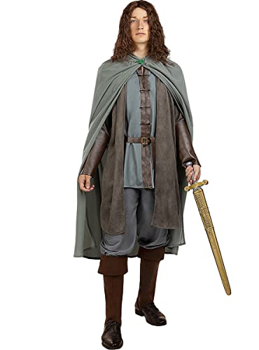 Funidelia |  Disfraz de Aragorn - El Señor de los Anillos para Hombre ▶ El Señor de los Anillos - Disfraz de Adulto y Accesorios Divertidos para Fiestas, Carnavales y Halloween - Talla Estándar - Marrón